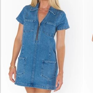 Show Me Your MuMu Blue Denim Dress